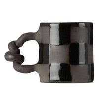 Black Check Wiggle Mug