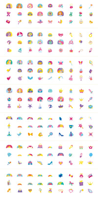 Nail Stickers and Tattoos - Princess