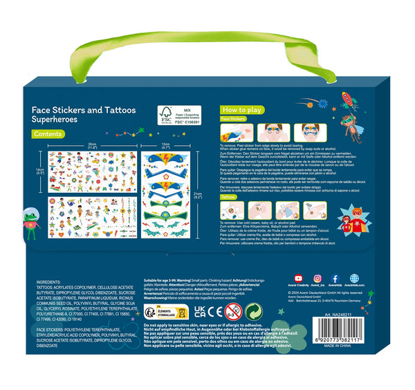 Face Sticker and Tattoos - Superheroes