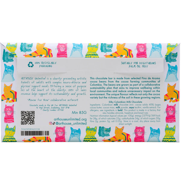 Miaow for Now Silky Milk Chocolate Bar