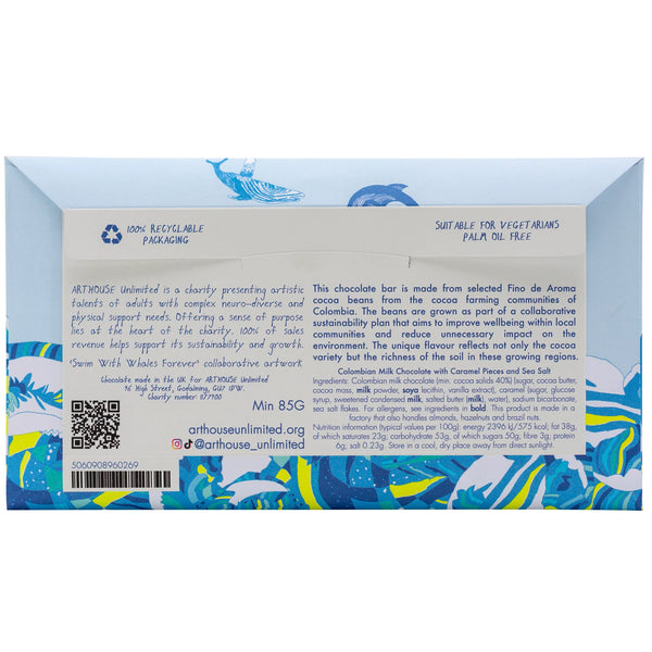 Swim with Whales Milk Chocolate Bar With Caramel & Sea Salt