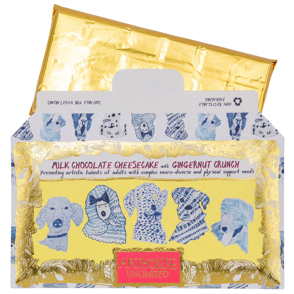 Blue Dogs Milk Chocolate Cheesecake Bar With Gingernut Crunch