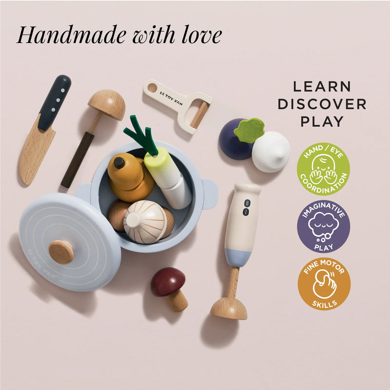 Soup and Utensils Wooden Toy Set