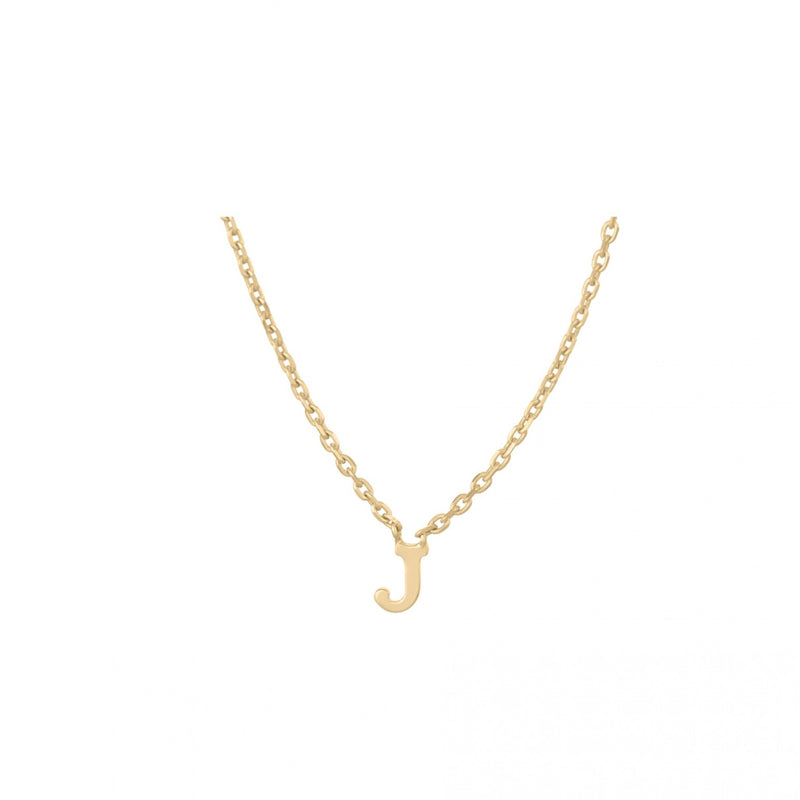 Note Necklace - Letter J - Gold Plated