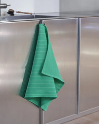 Canteen Tea Towel - Emerald Pinstripe