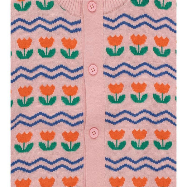 Tinycottons - Flowers Mockneck Cardigan - Pink