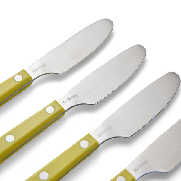70's Cutlery Butter Knives in Lemon - Set of 4