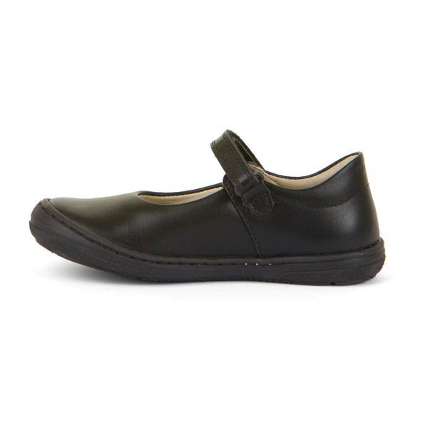 Mia Mary Jane School Shoe - Black Leather