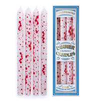 Red Splodge Dinner Candle - Box of 4