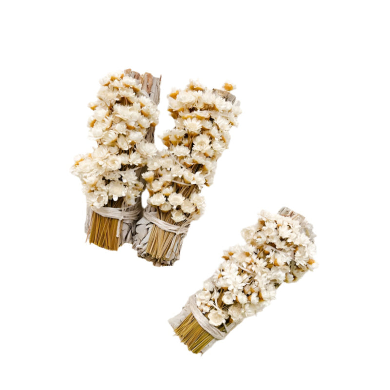 Californian White Sage with White Flowers - Smudge Bundle