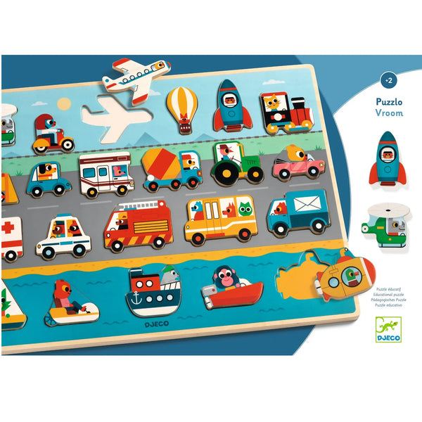 Puzzlo Vroom - Wooden Puzzle