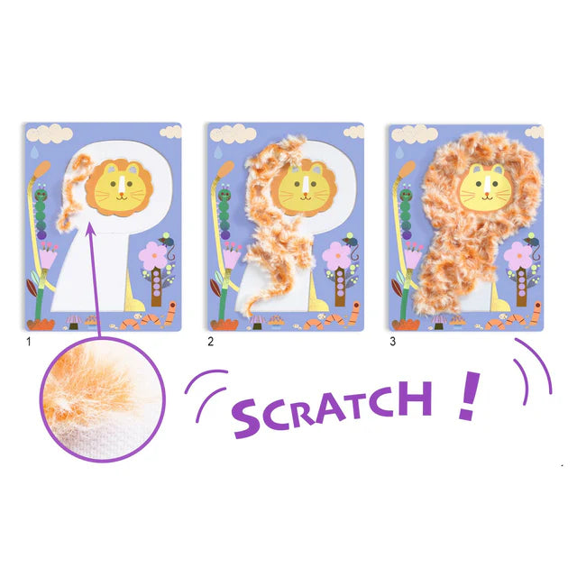 Djeco Wool and Velcro Collage - Fluffy Friends!