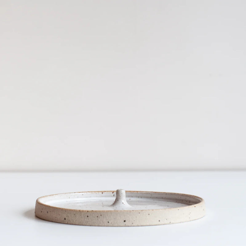 Incense Holder - Gloss White & Speckled