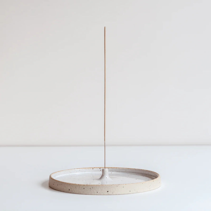 Incense Holder - Gloss White & Speckled
