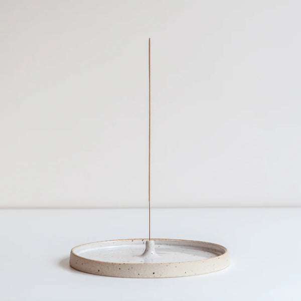 Incense Holder - Gloss White & Speckled