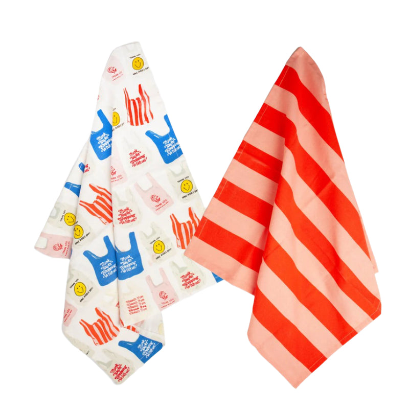 Corner Shop Tea Towels - Set of 2