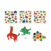 Textured Stickers - 60 Felt Animals Everywhere