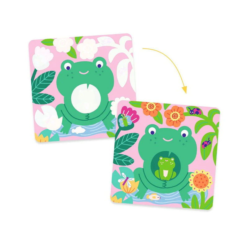 Watercolouring Magic Peekaboo - Garden Baby Animals