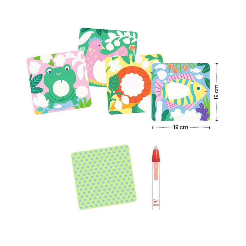 Watercolouring Magic Peekaboo - Garden Baby Animals