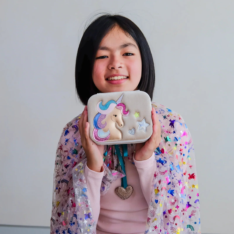 Velvet Unicorn Jewellery Box
