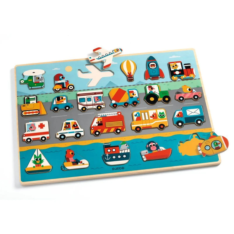 Djeco Vroom Wooden Puzzle