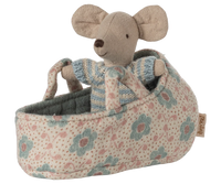 Baby mouse in carry cot - Blue