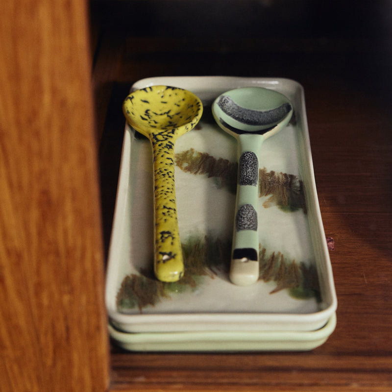 70s Ceramics Cake Tray - Tide