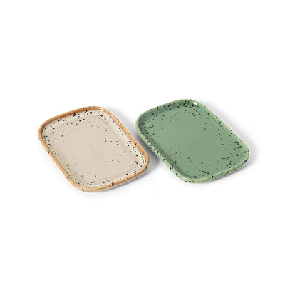 70s Ceramic Tray - Crayon