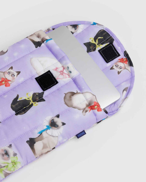 Puffy Laptop Sleeve 13”/14” - Fancy Cats