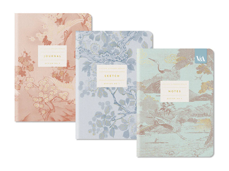 Eastern Elegance Stitched Notebooks - Set of 3