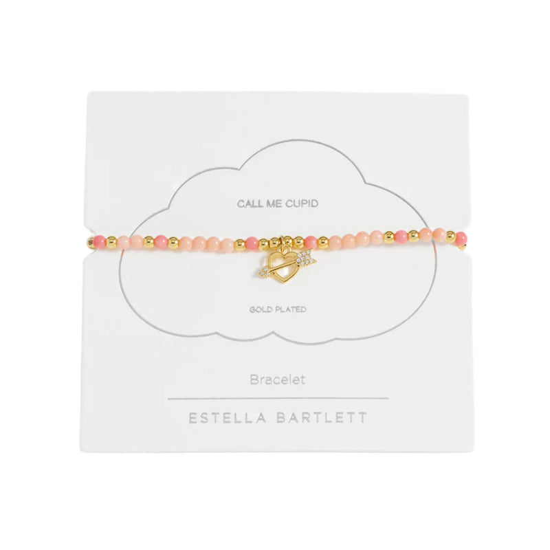 Cupid Heart Stretch Sienna Bracelet - Gold