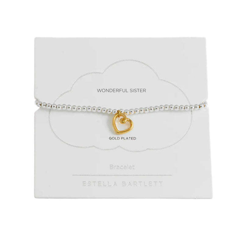 Doodle Heart Bracelet - Gold & Silver Plated