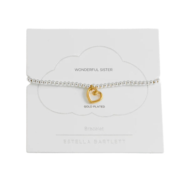 Doodle Heart Bracelet - Gold & Silver Plated