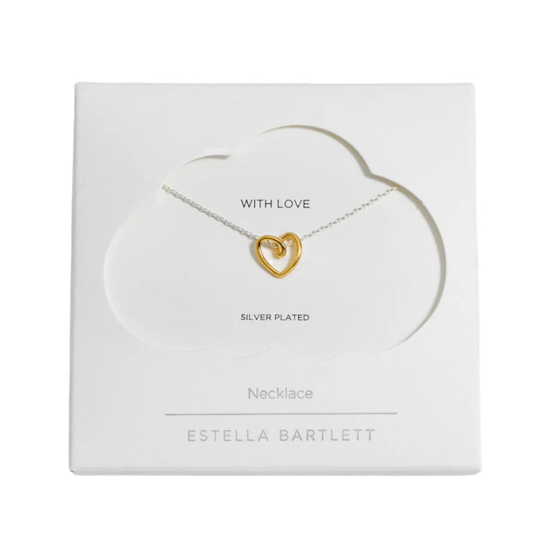 Doodle Heart Necklace - Gold & Silver Plated