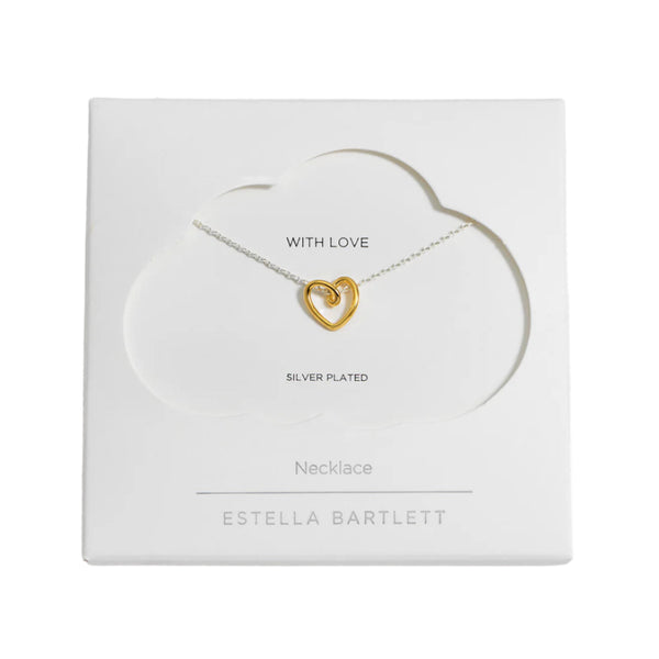 Doodle Heart Necklace - Gold & Silver Plated