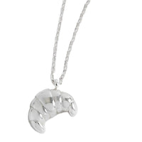 Croissant Necklace - Silver Plated