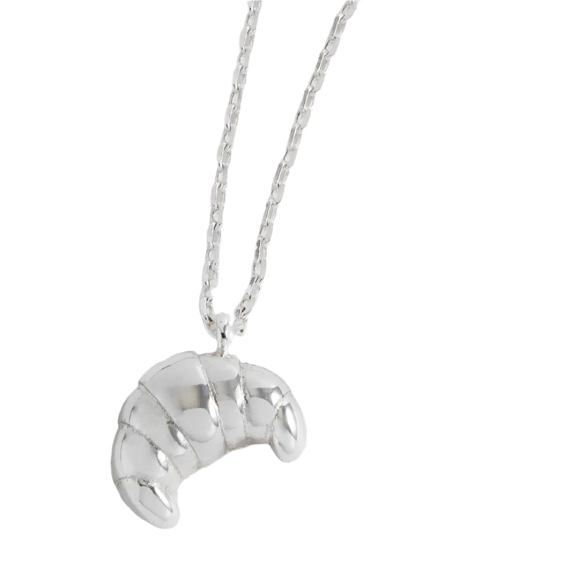 Croissant Necklace - Silver Plated