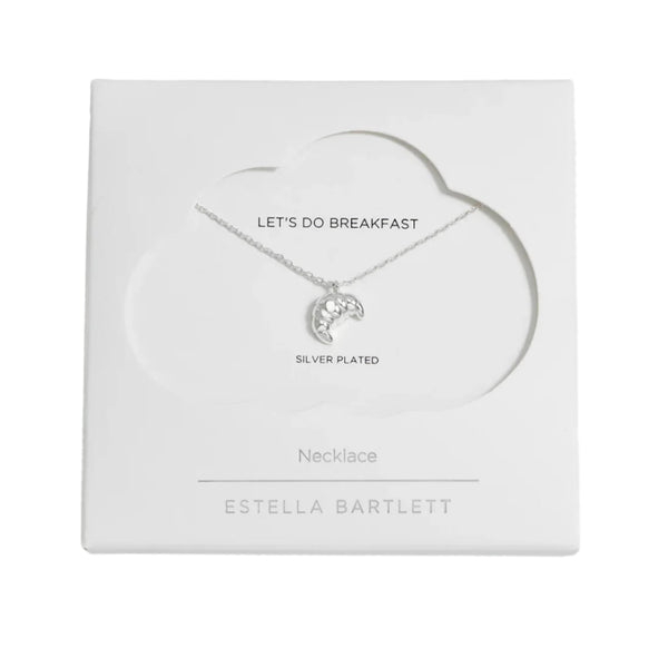 Croissant Necklace - Silver Plated