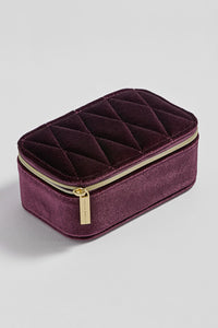 Mini Jewellery Box - Burgundy Quilted Lid