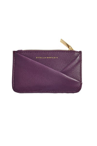 Puffy Pleated Card Purse - Purple