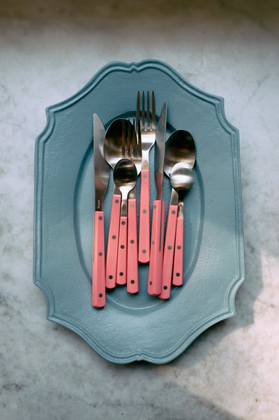 70's Cutlery Set of 16 - Raspberry