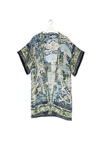 Midi Kimono Tapestry Sea Blue