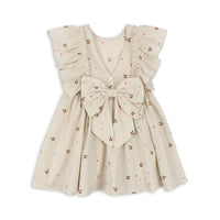 Evia Bow Dress - Cherry Coeur