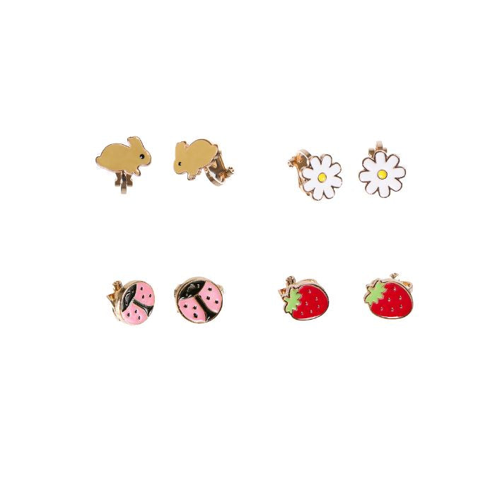 Spring Garden Clip On Earrings