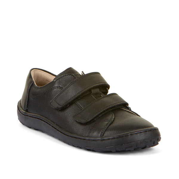 Alex Barefoot School Shoe - Black Matte Leather