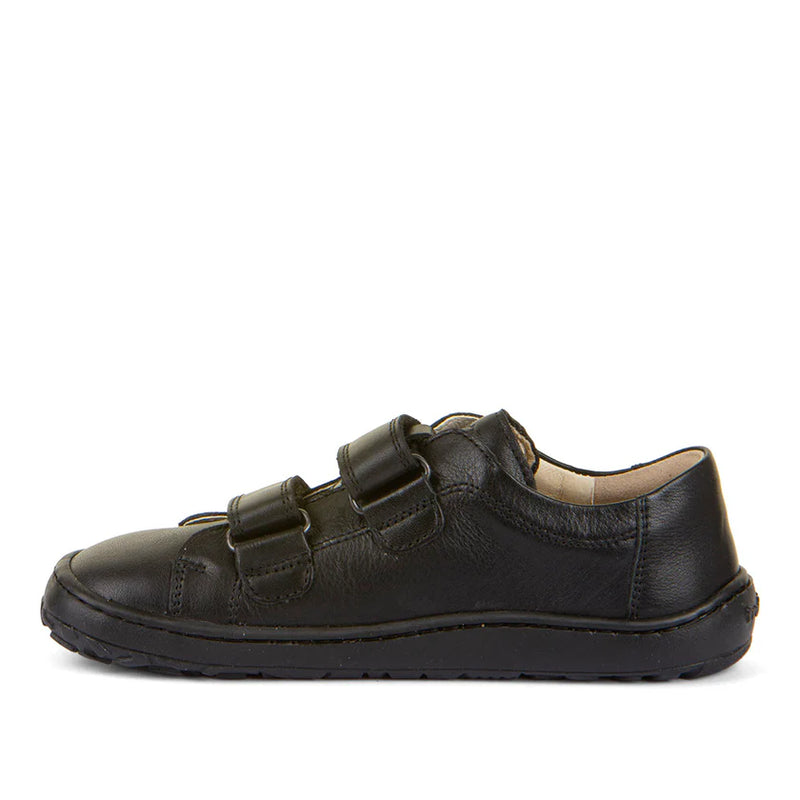 Alex Barefoot School Shoe - Black Matte Leather