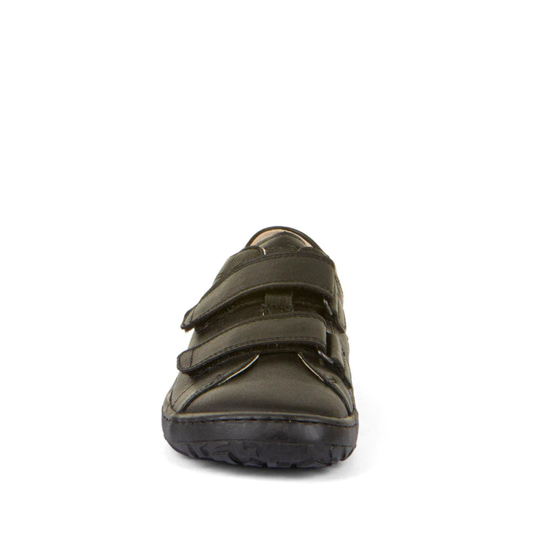 Alex Barefoot School Shoe - Black Matte Leather