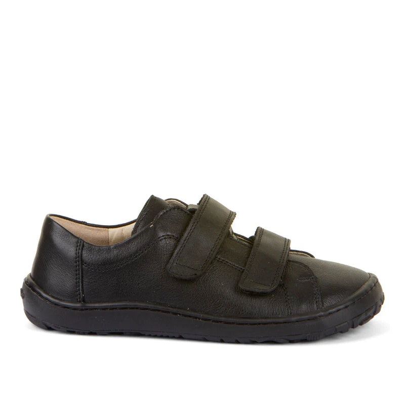Alex Barefoot School Shoe - Black Matte Leather