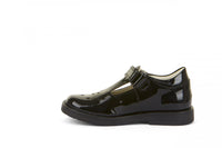 Evia T-Bar School Shoe - Black Patent Leather