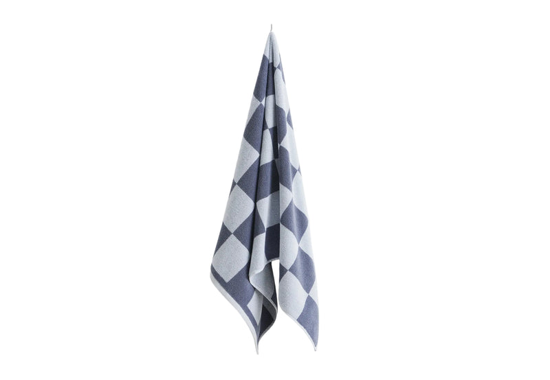 Check Bath Towel - Steel Blue